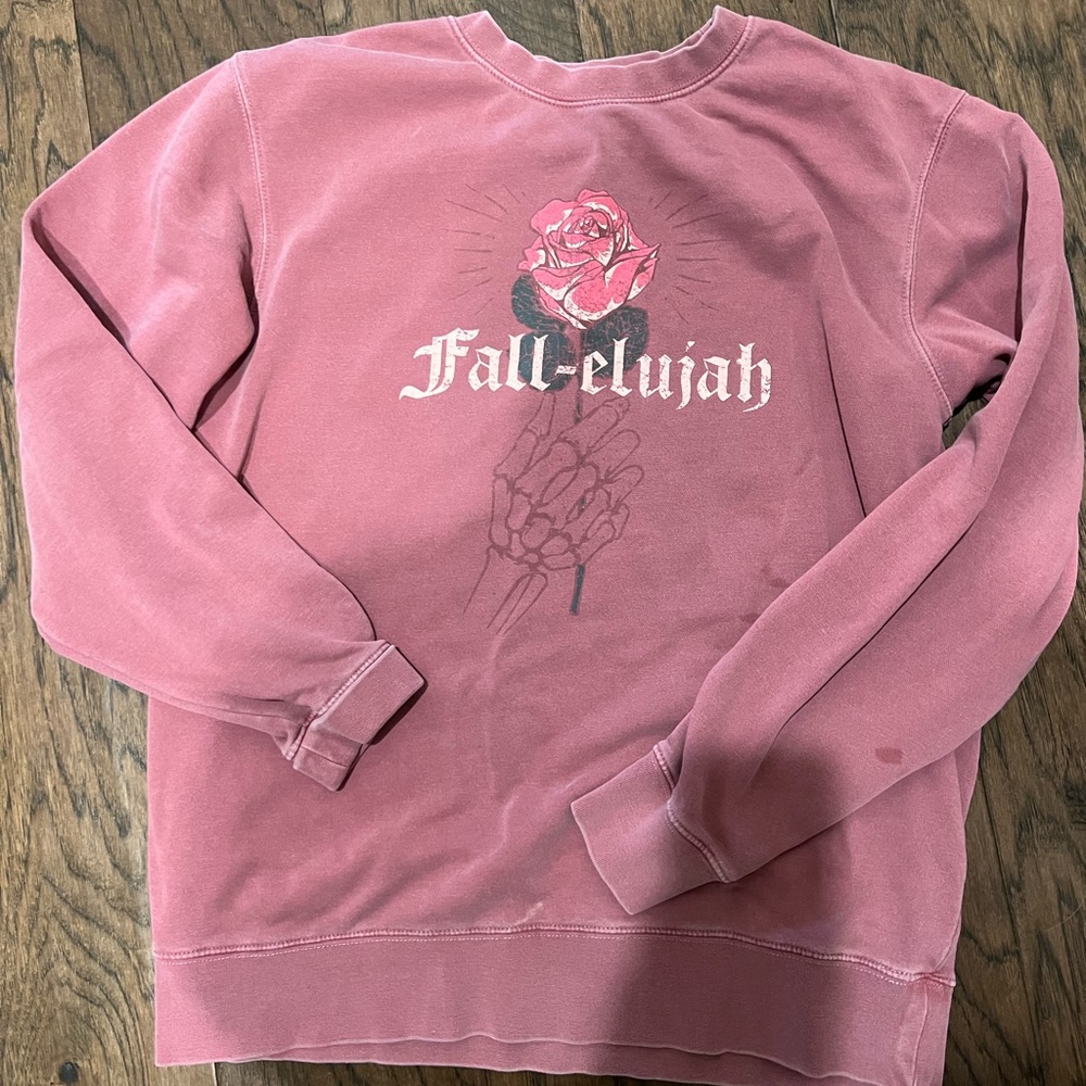 Fall-elujah Sweatshirt in Dusty Mauve MEDIUM
